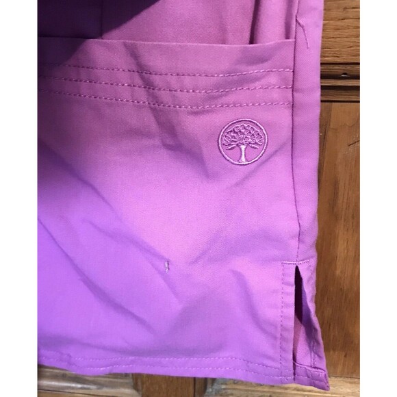 Purple Label by Healing Hands Scrub Top Women's 3X Plum Medical Vet Nurse Pocket - Picture 3 of 8
